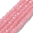 Kép 2/5 - Csiszolt - üveggyöngy - 10x8mm - Csillogó rózsaszín - fánk alakú (10db) 