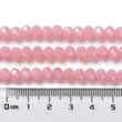 Kép 5/5 - Csiszolt - üveggyöngy - 10x8mm - Csillogó rózsaszín - fánk alakú (10db) 