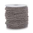 Kép 2/3 - Ékszerlánc - 5x3.5x0.7mm - forrasztás nélkül, csavart - ovális, platina