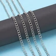 Kép 3/3 - Ékszerlánc - 5x3.5x0.7mm - forrasztás nélkül, csavart - ovális, platina