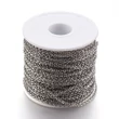Kép 3/3 - Ékszerlánc – rozsdamentes acél - ezüst színben – 3x2mm – ovális 