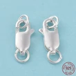 Kép 1/3 - 925 Sterling valódi ezüst - karabíner kapocs - 10x5x2.5mm