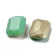 Kép 2/2 - Üveg kaboson - négyzet alakú - opal zöld színben - csiszolt- 24.5~25x17.5~18x7.5~8mm