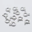 Kép 2/2 - 925 Sterling valódi ezüst - rugós gyűrűs kapocs - 925 bélyegzővel - 9x7x1.5mm