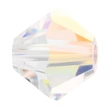 Kép 1/2 - Preciosa® Crystal bicone gyöngy, Crystal AB, 4mm