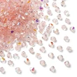 Kép 2/2 - Preciosa® Crystal bicone gyöngy, Light Rose AB, 4mm