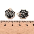 Kép 4/4 - Medál - Halloweeni pók, pókhálóval - fekete és halvány arany színben - 16x20x1.5mm - kadmiummentes és ólommentes