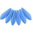 Kép 2/2 - Lándzsa (szirom) Cseh préselt üveggyöngy - 5x16mm - Powdery - Lt Blue