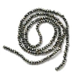 Kép 2/3 - Üveggyöngy - galvanizált 2~2.3x1.7~1.9mm - ezüstös - csiszolt, fazettált, fánk