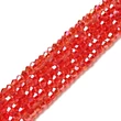 Kép 1/3 - Üveggyöngy - 2x3mm - Piros AB színben - bicone formájú 