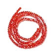 Kép 2/3 - Üveggyöngy - 2x3mm - Piros AB színben - bicone formájú 
