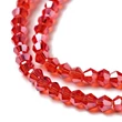 Kép 3/3 - Üveggyöngy - 2x3mm - Piros AB színben - bicone formájú 