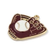 Kép 2/3 - Medál - baseball kesztyű, 25x25x3mm, barna és arany színben