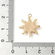 Kép 3/3 - Medál - nap, valódi 18K aranyozott, antik fehér, 19x17x3mm