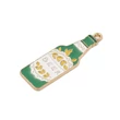 Kép 2/3 - Medál - Sörös üveg beer felirattal, fehér, zöld és arany 37x12x1mm