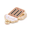 Kép 3/3 - Medál - Sör – 19x13mm – moccassin és halvány arany - ólom és Kadmiummentes!