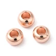Kép 1/2 - Köztes gyöngy - 6x3,5mm - sárgaréz gyöngyök - kadmium- és ólommentes - Rondelle -  tartós bevonattal - rózsaarany színben 