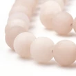 Kép 3/3 - Ásványgyöngy - 8mm - Természetes fehér jáde - matt- festett - napkő - kerek - 8 mm