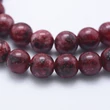 Kép 3/3 - Ásványgyöngy - 8mm - labradorit - sötétpiros - fekete