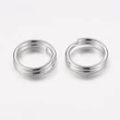 Kép 2/2 - Szerelőkarika - 6mm - platina - dupla - nikkelmentes