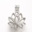 Kép 1/4 - Medál - Angyalhívó - virág mintával - antik ezüst színben - Ólom és Kadmiummentes!
