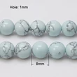 Kép 2/3 - Ásványgyöngy - 8mm - szintetikus türkiz - halvány kék színben 