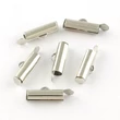 Kép 1/2 - Végzáró - cső - 40mm - platina ezüst színben - ólom és kadmiummentes! (1pár)