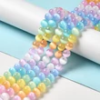 Kép 2/4 - Ásványgyöngy - 8,5mm - Természetes szelenit - festett - színes - mix