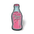 Kép 1/3 - Kitűző - Happy Juice üdítő, zománc, fekete- róózsaszín ötvözetből készült bross