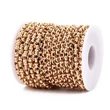 Kép 2/3 - Ékszerlánc - 9.5x4x4mm – kerek, hegesztetlen világos arany színben - vas (50cm)
