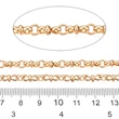 Kép 3/3 - Ékszerlánc - 9.5x4x4mm – kerek, hegesztetlen világos arany színben - vas (50cm)