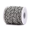 Kép 2/3 - Ékszerlánc - 9.5x4x4mm – kerek, hegesztetlen platina színben - vas (50cm)