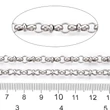 Kép 3/3 - Ékszerlánc - 9.5x4x4mm – kerek, hegesztetlen platina színben - vas (50cm)