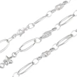 Kép 1/3 - Ékszerlánc - 10x4.5x1.8mm - platina színben – csillag díszítéssel – Rozsdamentes Acél!  (50cm)