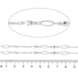Kép 2/3 - Ékszerlánc - 10x4.5x1.8mm - platina színben – csillag díszítéssel – Rozsdamentes Acél!  (50cm)