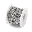 Kép 3/3 - Ékszerlánc - 10x4.5x1.8mm - platina színben – csillag díszítéssel – Rozsdamentes Acél!  (50cm)