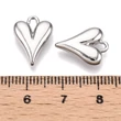 Kép 3/3 - Medál - Szív, ezüst színben, 15x11.5x4mm