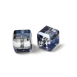 Kép 2/3 - Üveggyöngy - kocka alakú - galvanizált, csiszolt, acélkék, 7x7x7 mm (10db)