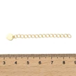 Kép 3/3 - Lánhosszabbító - Sárgaréz-  szív alakú, 24K aranybevonattal, 54 mm
