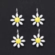 Kép 4/4 - Medál - fehér virág - 304 rozsdamentes acél, 10x7.5x2mm