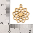 Kép 3/3 - Medál - 304 rozsdamentes acél, csakra charm, valódi 18K aranyozott, virág, 19x17x1mm