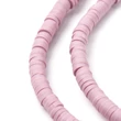 Kép 4/4 - Gyöngy - 4x1mm - kézzel készített - polimer agyaggyöngy – halvány mályva színben