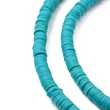 Kép 4/4 - Gyöngy - 4x1mm - kézzel készített - polimer agyaggyöngy -sötét türkiz színben 