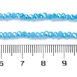 Kép 4/4 - Üveggyöngy - csiszolt - fánk alakú 3x2mm - Palakék színben