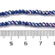 Kép 4/4 - Üveggyöngy - csiszolt - fánk alakú 4x3mm - Királykék színben