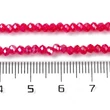 Kép 4/4 - Üveggyöngy - csiszolt - fánk alakú 4x3mm - Fukszia színben