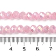 Kép 4/4 - Üveggyöngy - csiszolt - fánk alakú 8x6mm - Flamingo AB színben (10db)