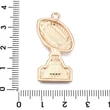 Kép 3/3 - Medál - rögbi kupa, sárga - fehér és halvány arany 33x17x2,5mm