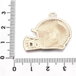 Kép 3/3 - Medál - rögbi sisak, zöld - fehér - sárga és halvány arany 31x21x1mm