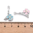 Kép 2/2 - Medál - Eiffel-torony virággal és strasszkővel, világoskék - ezüst 24.5x14.5x3mm 